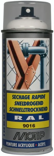 Motip - 07037 - RAL 9016 Acrylic Spray Traffic White