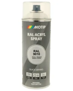 Motip - 07040 - RAL 9010 Spray Acrylic Pure White