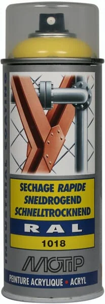 Motip - 07063 - RAL 1018 Spray Zinc Yellow