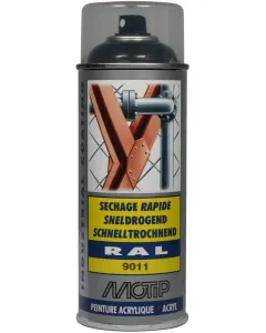 Motip - 07158 - RAL 9011 Acrylic Spray Graphite Black