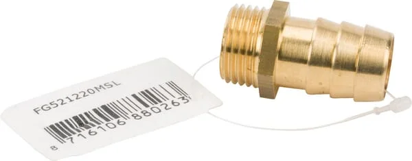 MZ - FG521220MSL - Brass Hose Conn. 20mm X M 1/2"