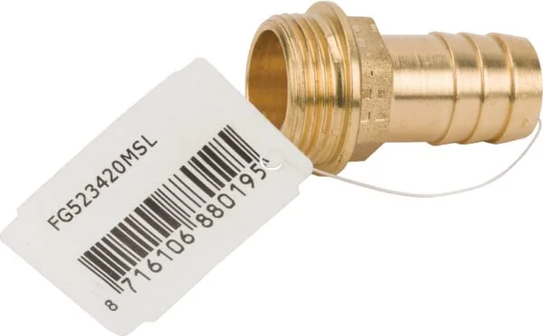 MZ - FG523420MSL - Brass Hose Conn. 20mm X M 3/4"
