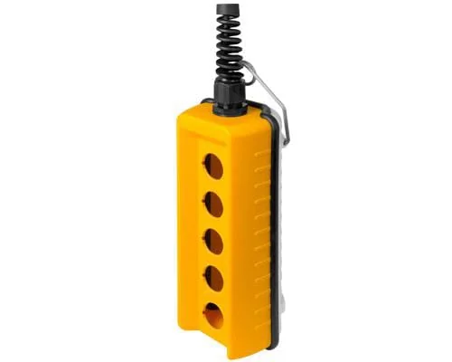 New Elfin - 080R200GP5 - Pendant Push-Button Station, Remote Control, 5 Holes, Yellow