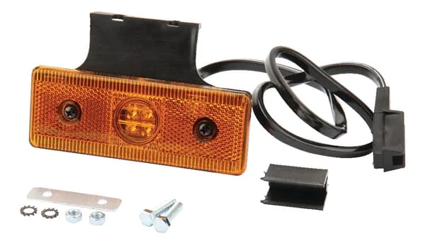 Non Branded - 6SU12044GLB50 - Marker Light LED, Rectangular, 12/24V, Orange, Bolt On, 120x43x48mm