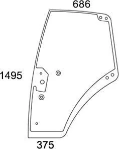 Non Branded - 737812030021N - Door Glass
