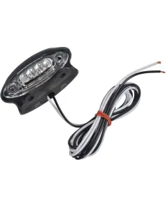 Non Branded - LA26256 - License Plate Light 5W, Oval, 12/24V, Clear, Screw-On, 87x38x39mm