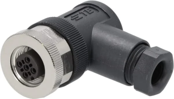 Non Branded - M1204FE90A - Plug 4 P. Female M12 Code-A, 90 Degrees