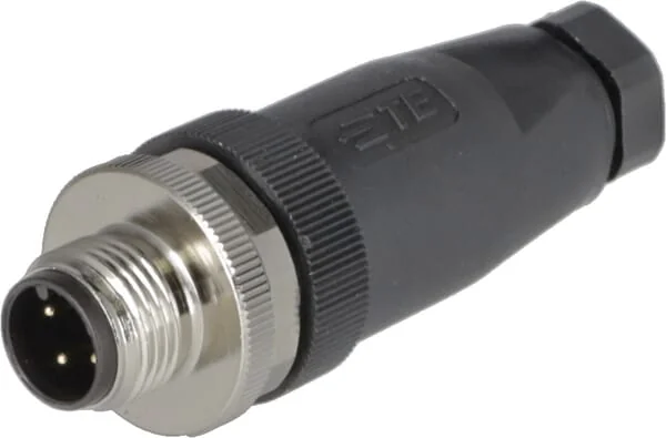 Non Branded - M1204MA18A - Plug 4 P. Male M12 Code-A