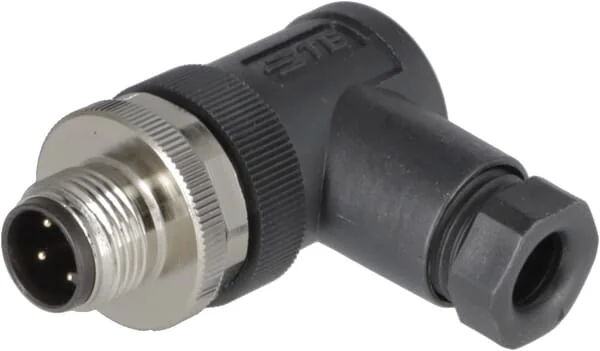 Non Branded - M1204MA90A - Plug 4 P. Male M12 Code-A, 90 Degrees