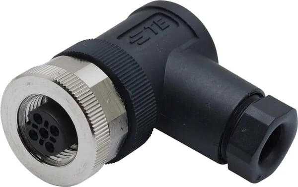 Non Branded - M1205FE90A - Plug 5 P. Female M12 Code-A, 90 Degrees