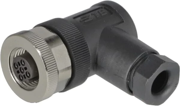 Non Branded - M1205FE90B - Plug 5 P. Female M12 Code-B, 90 Degrees