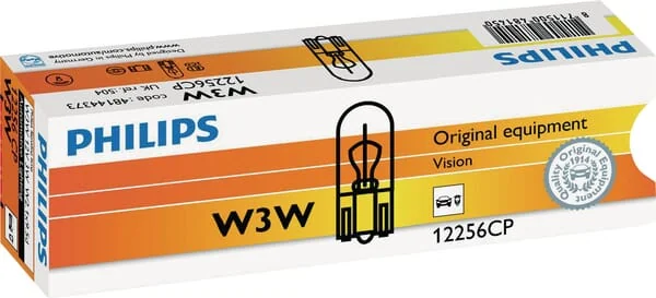 Philips - GL12256CP - Light Bulb Halogen W3W 12V 3W W2.1x9.5D Philips