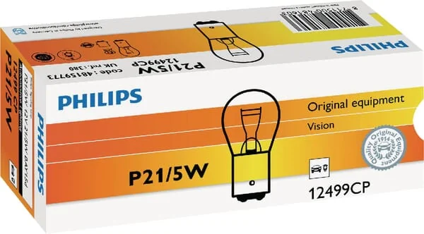 Philips - GL12499 - Conventional Spherical Bulb P21/5W 12V 21W/5W BAY15D White Philips