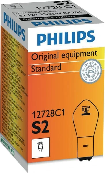 Philips - GL12728C1 - Halogen Bulb S2 12V BA20D Philips