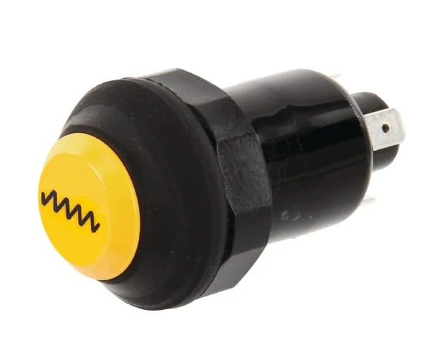 Pneutron - 11135080PN - Push Switch, Vibration, Round, Yellow