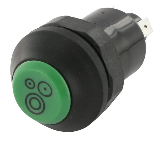 Pneutron - 11215340PN - Push Switch, Gear Shift, Round, Green