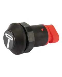 Pneutron - 11908006PN - Push Switch, Cylinder, Round, Black