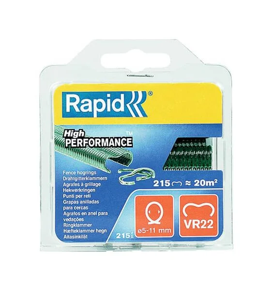 Rapid - 40108802 - Hog Rings, Rapid VR22 Plastic Coated Galvanised Steel