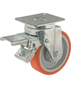 Ro Carr - WH700P125 - Swivel Wheel Polyurethane Total Stop