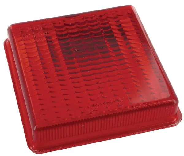 Rubbolite - TOR2660 - Light Lens, Red, Square 103x103x22mm LH/RH/Rear Rubbolite