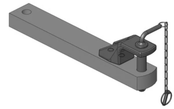 Scharmüller - 108205981A16 - Drawbar 90x50 L598mm CAT. 2 Diameter 31,5mm ISO 6489-3