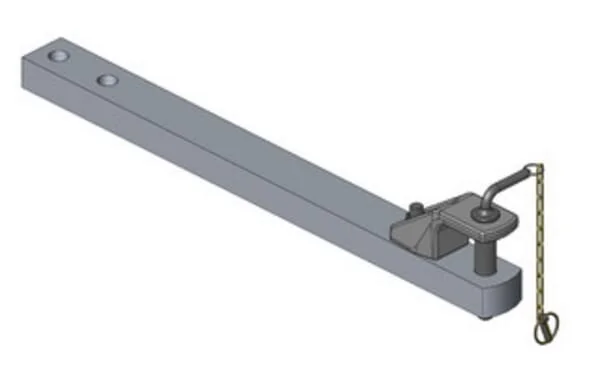 Scharmüller - 108209840A34 - Drawbar 90x50 L905 mm CAT. 2 Diameter 31,5 mm ISO 6489-3