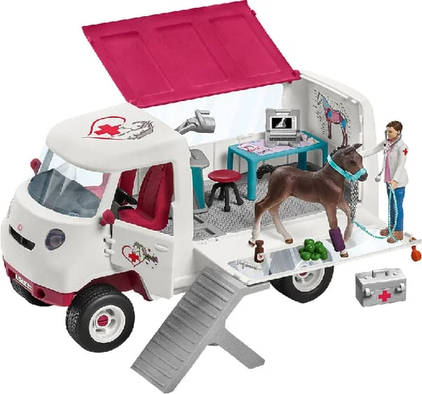 Schleich - 42370SCH - Mobile Veterinary Station With Foal