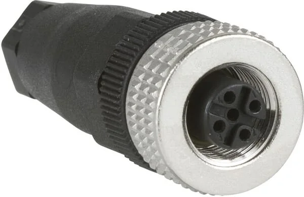 Schneider Electric - XZCC12FDM40B - M12 Socket Straight Connection, 4P