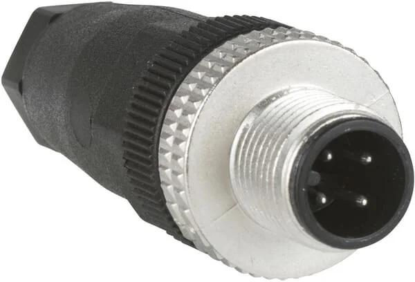 Schneider Electric - XZCC12MDM40B - M12 Connector, Male, Straight, 4P