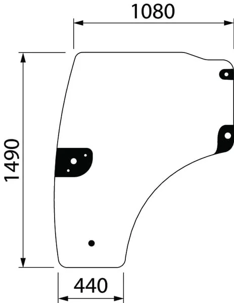 SDF - 001619550 - Complete Door Glass