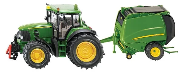 Siku - S01665 - John Deere With Round Bale Baler Skalnica