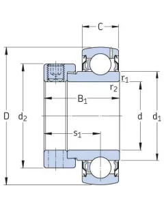 SKF - YET206104SKF - Bearing Insert 1-1/4" / 31.75x62x18mm SKF
