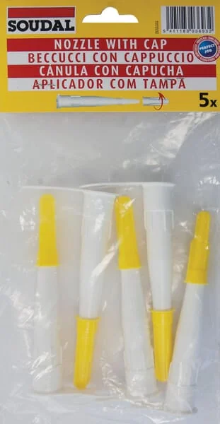 Soudal - 108762SOU - Nozzle with Plug, 5 pcs