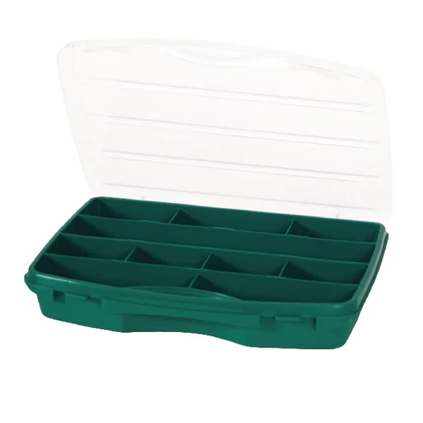 Tayg - 021008TAY - Assortment Box 192x256x42mm, Green Polypropylene, 10 Compartments, 21-10