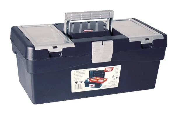 Tayg - 112003TAY - Toolbox 217x400x166mm, Blue/Red Polypropylene, 4 Compartments, 12