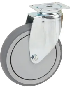 Tente - 2470PJP150P50 - Swivel Wheel Rubber O150x32mm Flange Plate 77x67mm