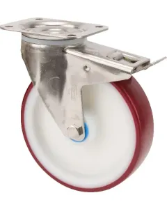 Tente - 8470UAD160P63 - Tente Stainless Steel Swivel Castors with Plastic Tread