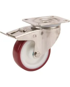 Tente - 8477UAD100P62 - Tente Stainless Steel Swivel Castors With Plastic Tread