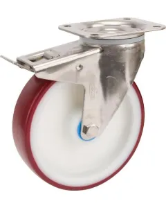 Tente - 8477UAD160P63 - Tente Stainless Steel Swivel Castors With Plastic Tread