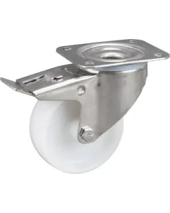 Tente - 8477UOO100P62 - Tente Stainless Steel Swivel Castors With Plastic Tread