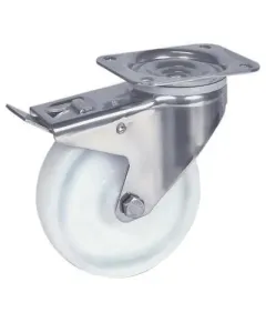 Tente - 8477UOO160P63 - Tente Stainless Steel Swivel Castors With Plastic Tread