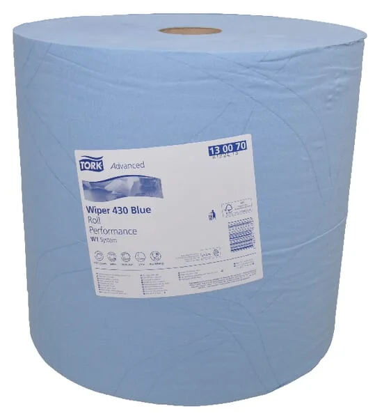 Tork - PM130070 - Paper Towel, Blue Roll, 37cm x 340m, 2Ply, Outer Diameter 390mm, Embossed