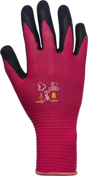 Towa - HS297332 - Gloves Pink Fabric Size 8-11 Years Childs Kids By Towa