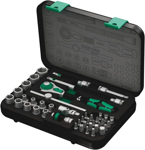 Wera - DP8100SA2 - Socket Sets 1/4 in 15 Pieces I