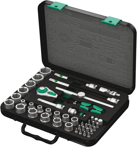 Wera - DP8100SB2 - Socket Sets 3/8 in 43 Pieces