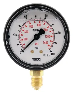 Wika - MA63100L04PLGF - Wika Pressure Gauge Diameter 63 0-100Bar 1/4" Bottom