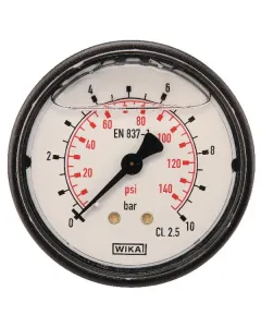 Wika - MA6310B04PLGF - Wika Pressure Gauge Diameter 63 0-10bar 1/4" Rear