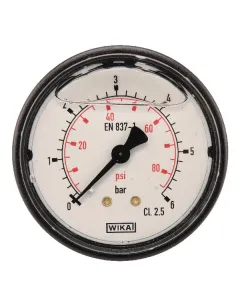 Wika - MA636B04PLGF - Wika Pressure Gauge Diameter 63 0-6bar 1/4" Rear