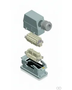 Harting - 19300160527 - Housing 16B M32 Side Entry