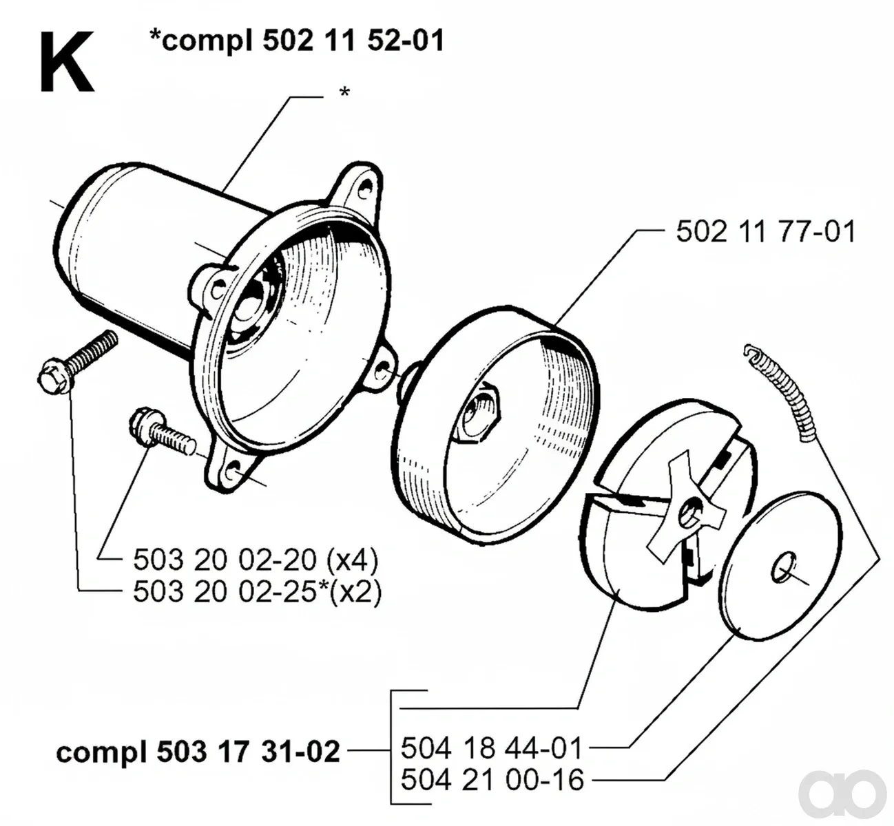 Husqvarna - 502115201 - Clutch Cover Assy